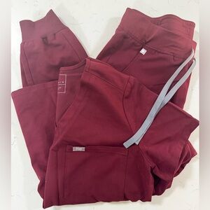 Pre- Figs Scrubs Set size MEDIUM Burgundy